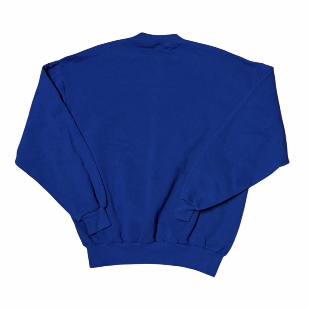 Vintage 90s Jerzees Blank Crewneck Sweatshirt Royal Blue Men's Size XL USA - Picture 3 of 6